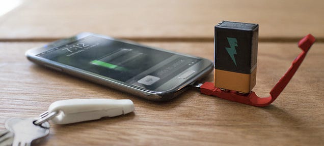 A 9-Volt Battery Is All This Tiny Charger Needs To Revive Your Phone