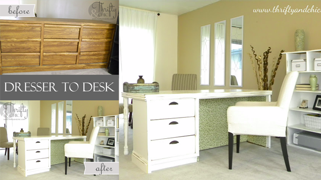 Turn an Old Dresser into an Attractive Desk