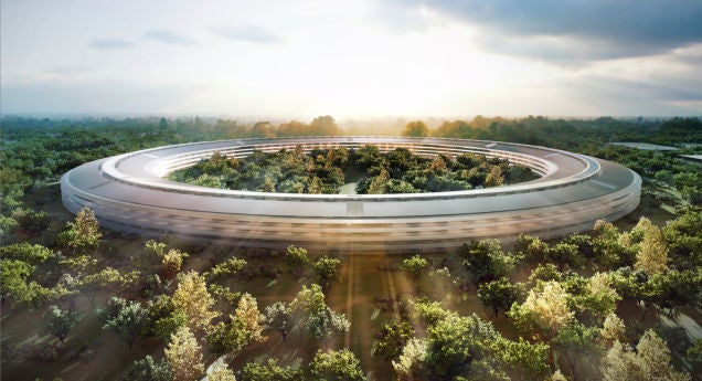 Take a Birds-Eye Tour of Apple's Huge Spaceship Campus