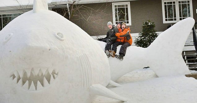 Check Out The Gigantic Snow Sculptures Made By Three Brothers