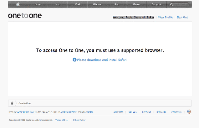 Apple Decides to Limit Its One-to-One Service to Safari Users Only