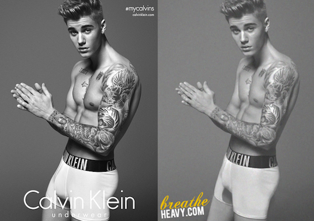 Unretouched Photos: Calvin Klein Gave Justin Bieber a Penis Enlargement