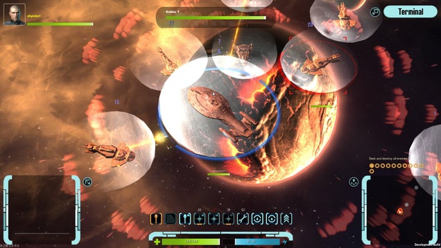Watch Star Trek — Infinite Space's badass Intrepid-class starship take down a squadron of ships!