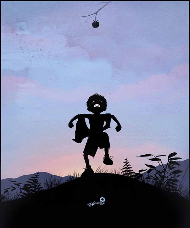 Beautiful superhero silhouettes show comic book characters at recess