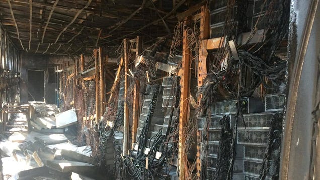 A Fire Took Out a Huge Bitcoin Mining Operation