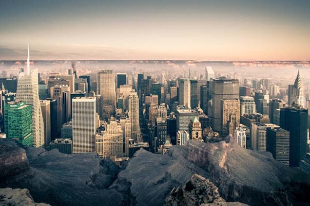 What Would Manhattan Look Like If It Were Inside the Grand Canyon?