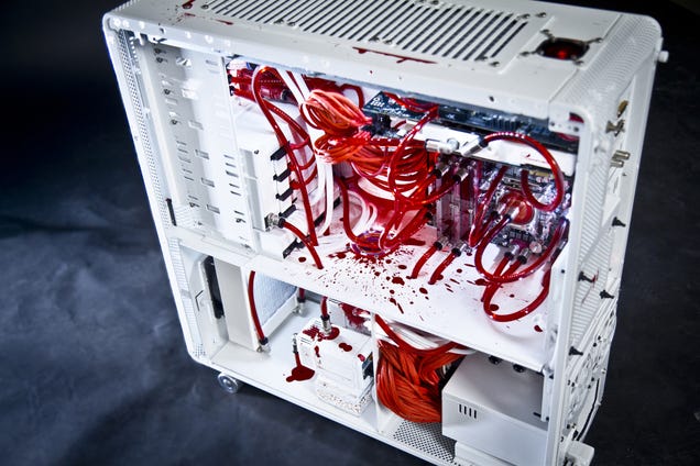 Oh God, This PC Casemod is Bleeding to Death