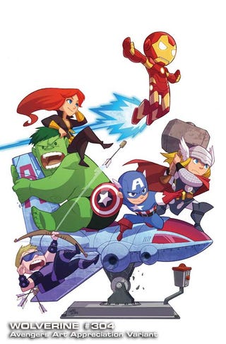 Avengers fine art covers present The Hulk à la Michelangelo and Al Hirschfeld
