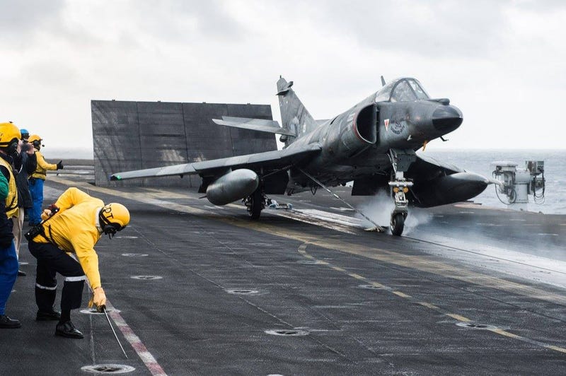 Super Étendard Attack Jets Make Their Last Carrier Catapult Launches Ever 