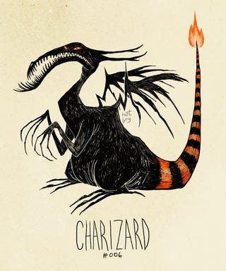 Pokémon, in the style of Tim Burton
