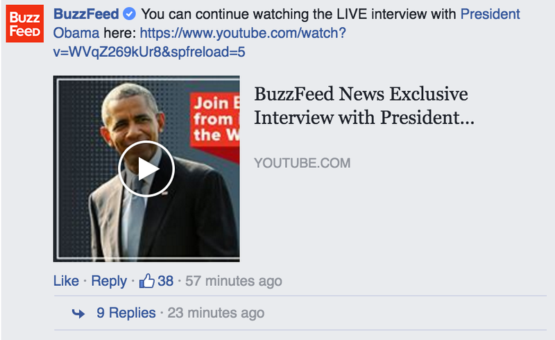Facebook Live Stopped Working Before BuzzFeed’s Facebook Live Interview with Obama Even Began