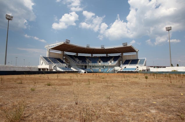 Eight years after the Athens Olympics, some venues have been left to rot