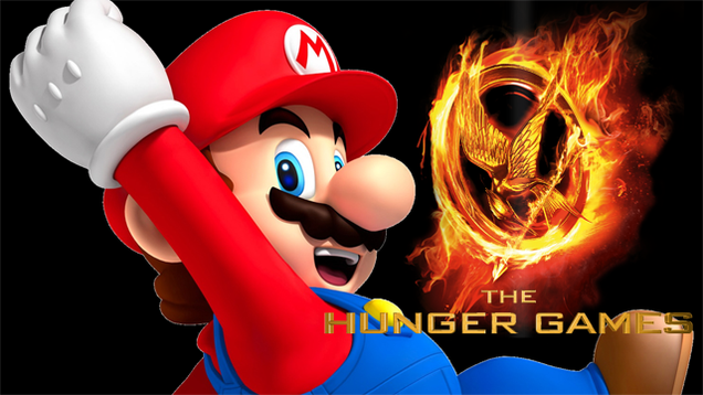 Unlikely Fan Fiction Crossover Battle: The Hunger Games Versus Mario Teaches Typing?