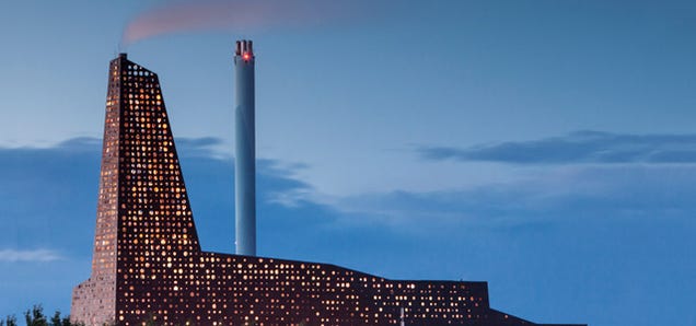 This Waste Incineration Power Plant Glows Like It's On Fire