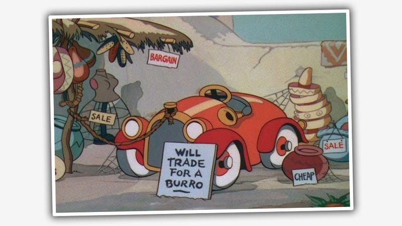donald duck car cartoon