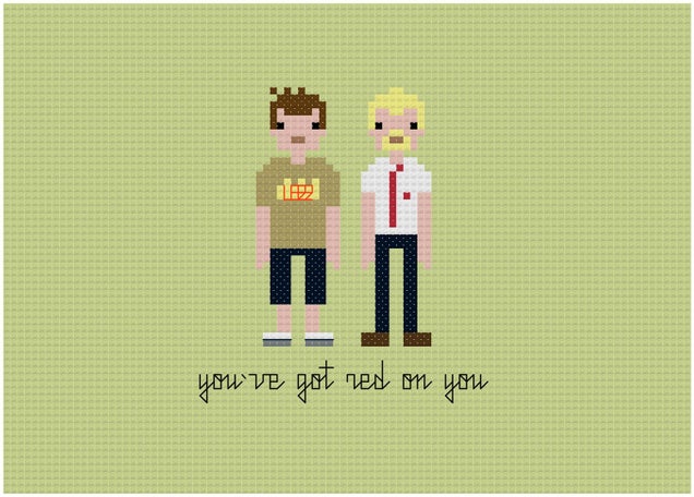 Embroidered samplers put scifi heroes in stitches