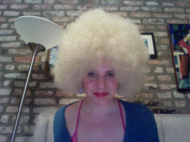 Local New York City White Lady Wears Afro Wig, Takes Photos with Black People, Becomes Enlightened (UPDATE)
