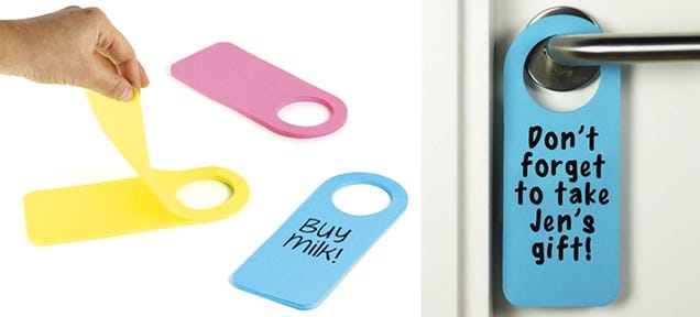 Door Handle Sticky Notes Ensure Nothing Gets Forgotten When You Leave