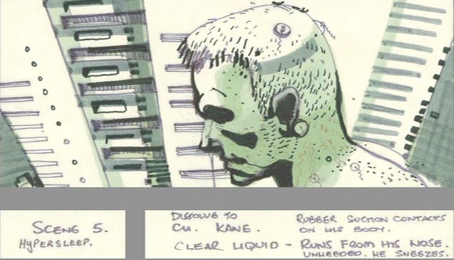 Unused storyboards show how Alien could have been more "pornographic"