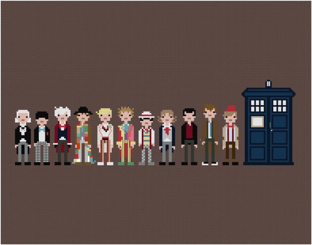 Embroidered samplers put scifi heroes in stitches