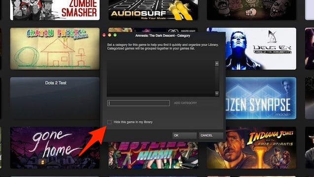 Hide Games in Steam to Declutter Your Library