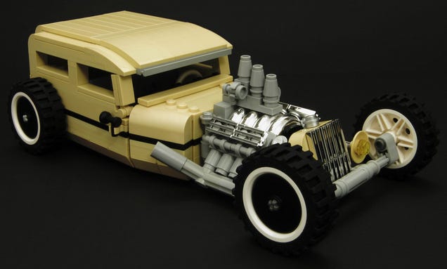 This Lego hot rod is sleek, slow and low