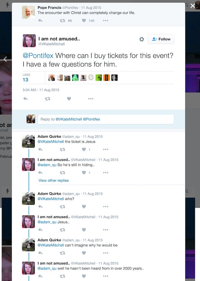 The Pope's Twitter Mentions Are a Living Hell