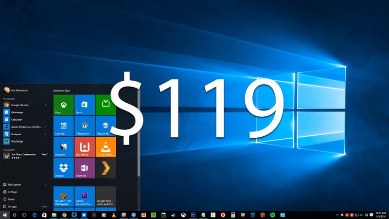 Reminder: Windows 10 Home Will Cost $119 Starting July 29th
