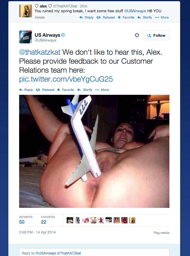 US Airways Tweets Out Photo Of Model Airplane In Woman's Vagina [NSFW]