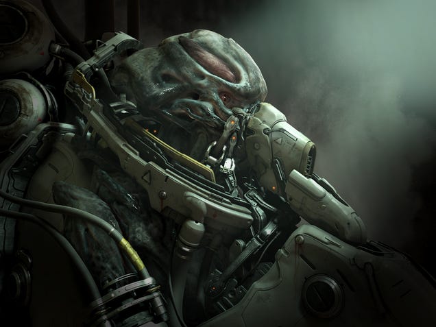 A StarCraft II Marine Won't Shoot Monsters This Pretty