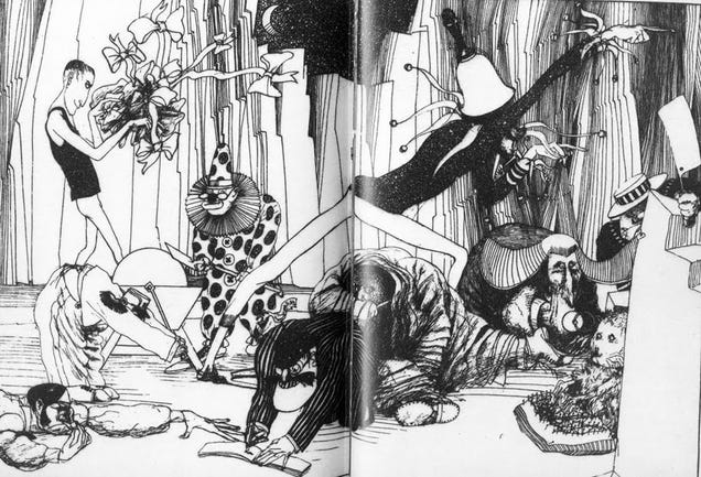Ralph Steadman's artwork for Alice in Wonderland takes you to Gonzoland