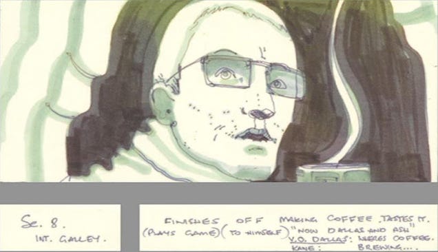 Unused storyboards show how Alien could have been more "pornographic"