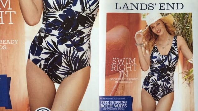 Land&#39;s End Catalog Cover Photoshops Perfect Dorito-Shaped Thigh Gap