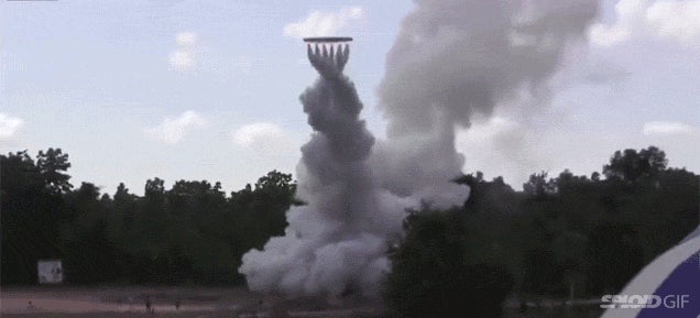 Crazy spinning giant Thai rocket is the awesomest thing