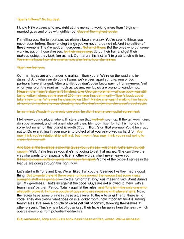 What ESPN Won't Let Player X Say: Prenups, Popping Asses, And Watching Your Wife Get Pounded