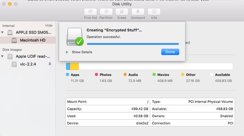 encrypt file mac