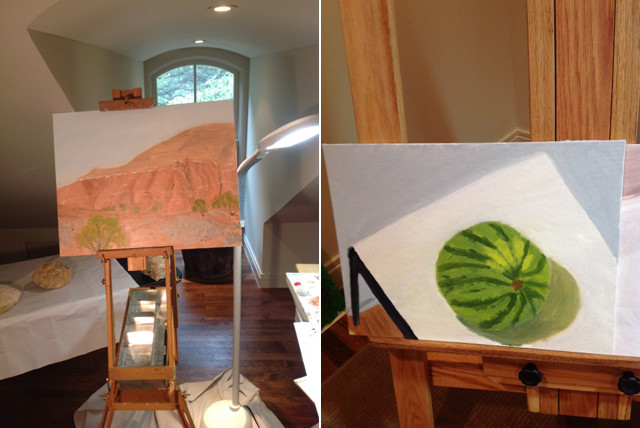 A Watermelon, a Golf Course, a Horse, and Monstrous Dogs: 12 New Paintings from George W. Bush