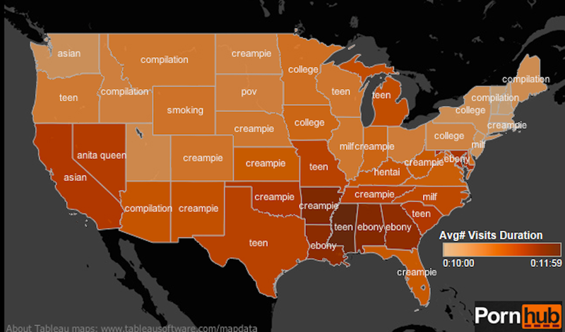 A State By State Map Of Americas Filthy Porn Searches 4464