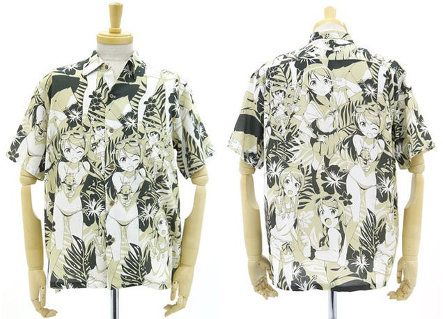anime girl hawaiian shirt