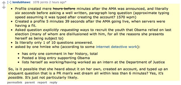 Reddit Libertarians Accuse Obama Administration of 'Planting' Questions in AMA