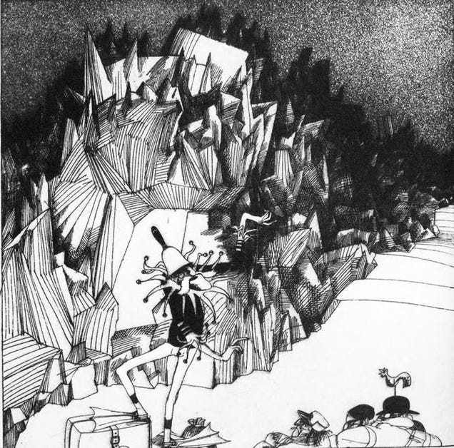 Ralph Steadman's artwork for Alice in Wonderland takes you to Gonzoland