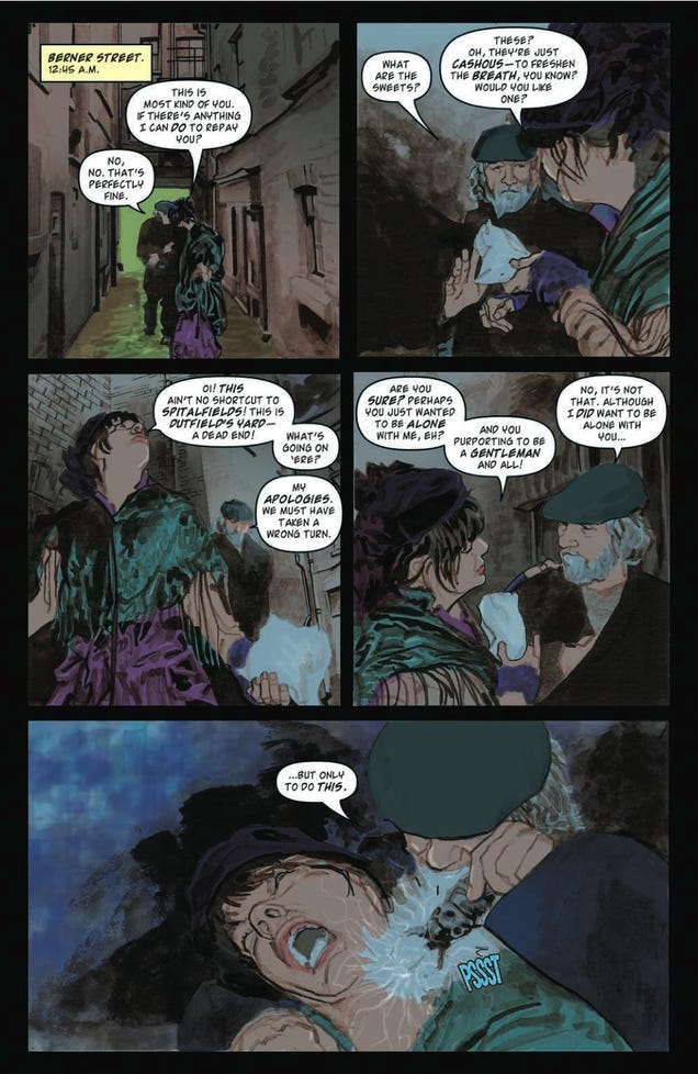 It's Jack the Ripper vs. the 11th Doctor in this sneak peek of the Doctor Who comic