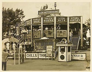 In the 1930s, daredevils would drive up walls with lions for passengers