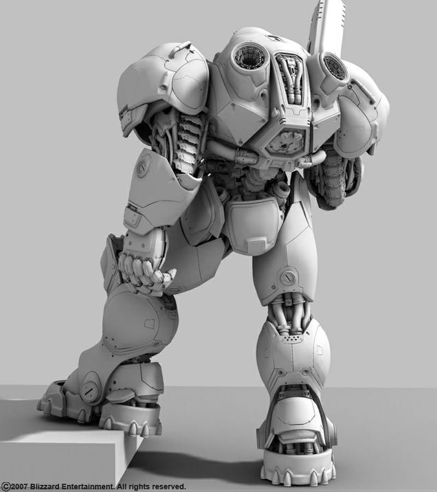 A StarCraft II Marine Won't Shoot Monsters This Pretty