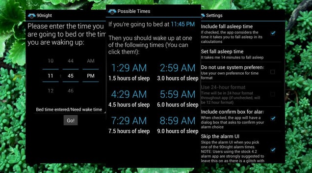 90Night Sets Alarm by Best Wake-up Times for Refreshing Sleep