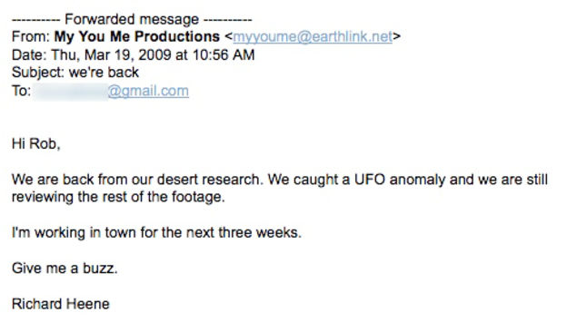 Emails Between Richard Heene and Robert Thomas