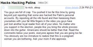 A Mother Responds to Palin Emailgate