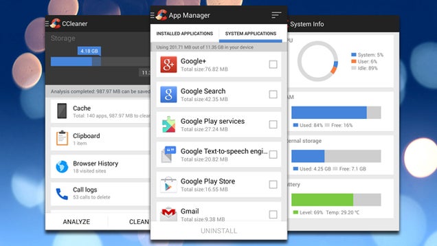 CCleaner Beta for Android Clears Call Logs, Caches, Uninstalls Apps