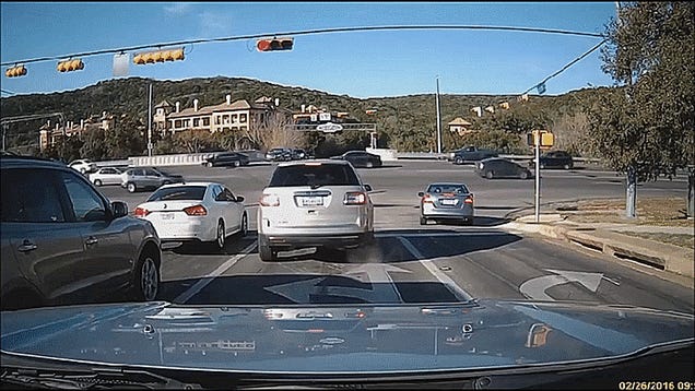 Gravel Truck Obliterates Cars In Horrifying Red-Light Crash