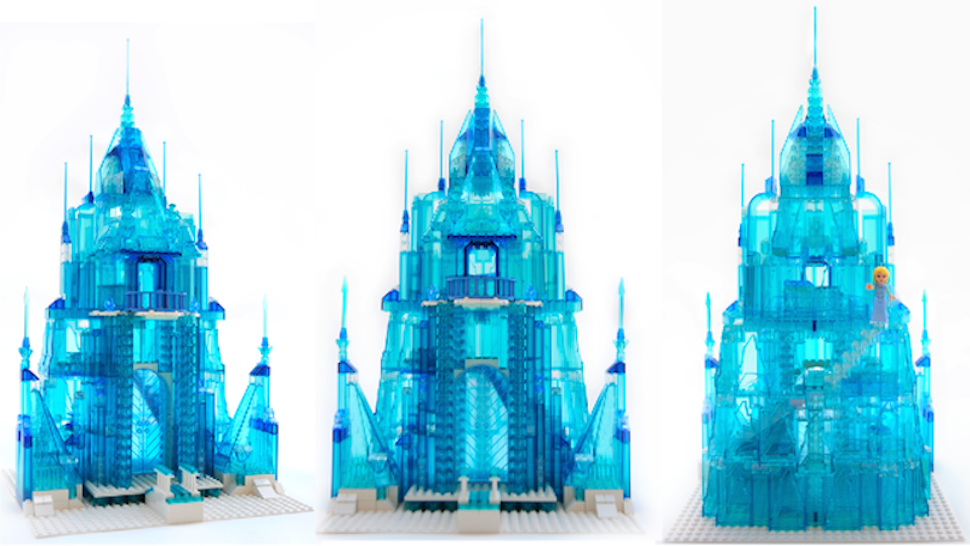 Coolest dad ever creates Elsa's ice castle from 